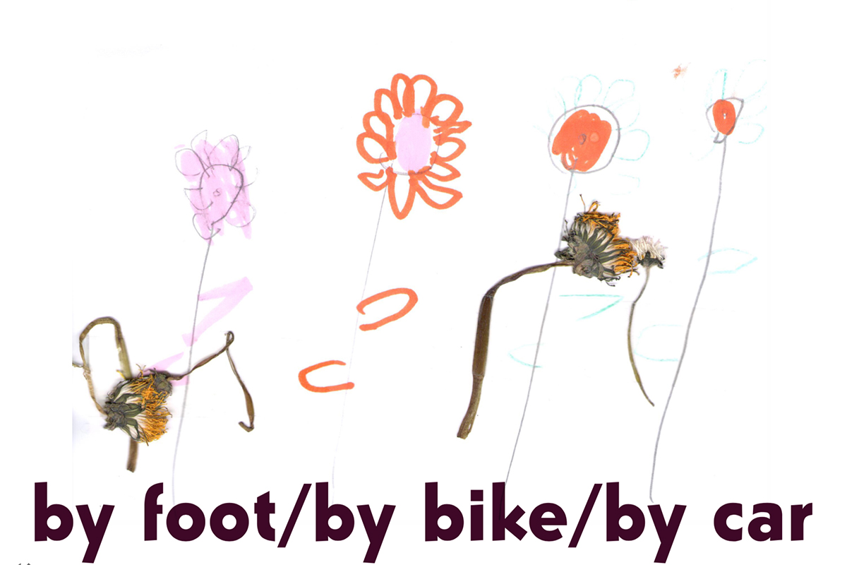 I can taste the rain - Smarter travel book by Kids Own - drawing of flowers found on walk