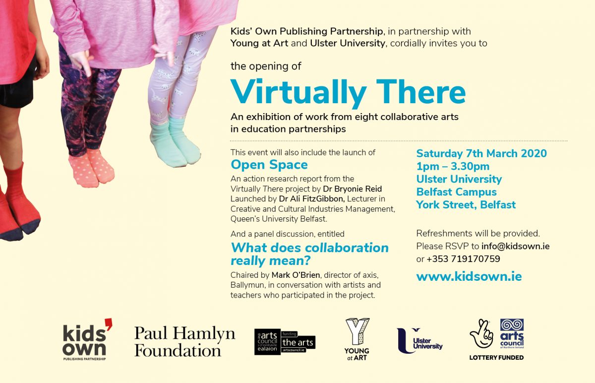 Ulster University exhibition 2020 | Virtually There Project | Kids' Own Publishing Partnership