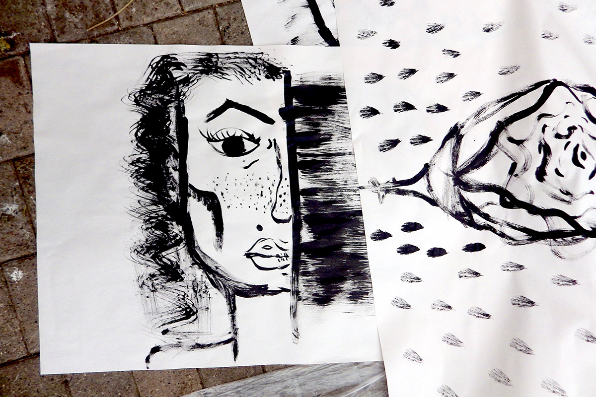 Ink drawings - Kids own youth art project
