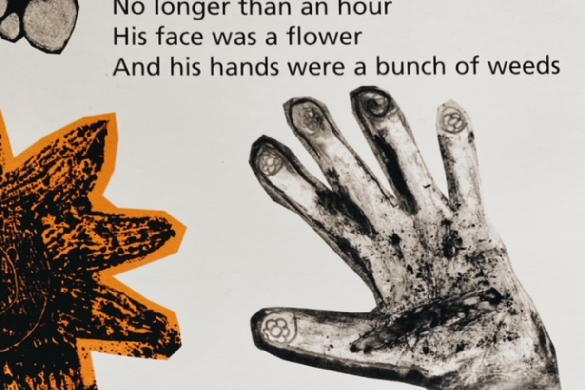 Page from Charley Barley book showing drawing of a hand by the children